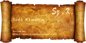 Szél Klaudia névjegykártya